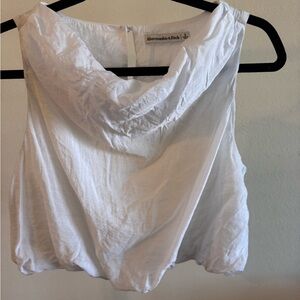 Abercrombie And Fitch White Gauzy Tank Size Small